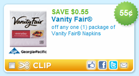 vanity fair napkin