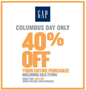gap 40 off sale