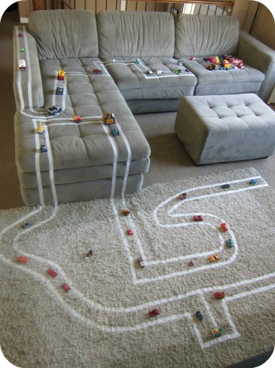 Masking Tape Car Track