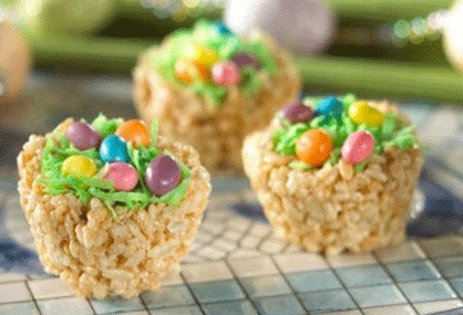 DIY: Robin's Nest and Surprise Egg Rice Krispie Treats!