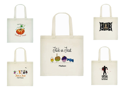 Adorable Custom Halloween Tote Bags Just $2.00