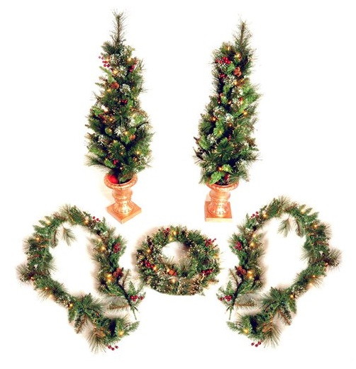 Deck the Halls: 5 Piece Pre-lit Holiday Greenery $33 Shipped!