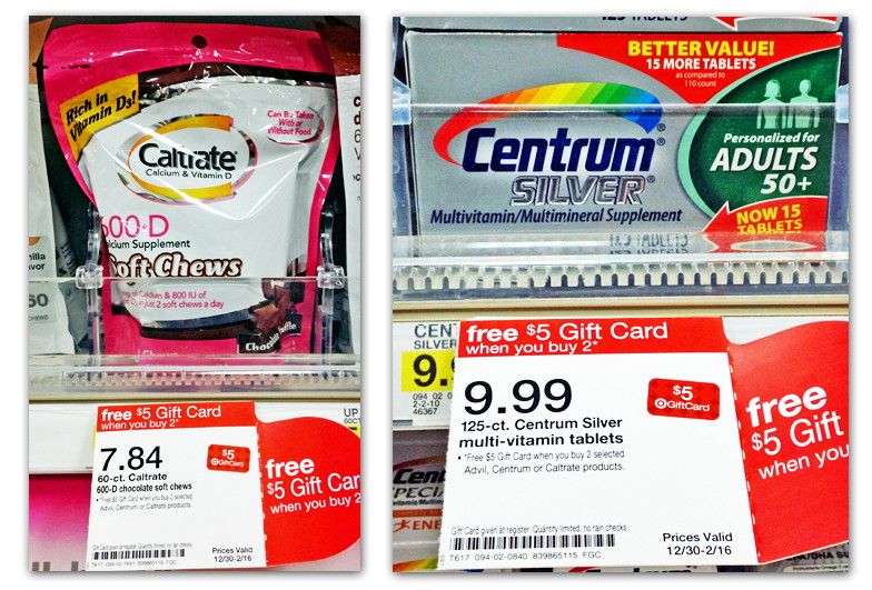Centrum Silver 2.49 & Caltrate Soft Chews 2.92 at Target