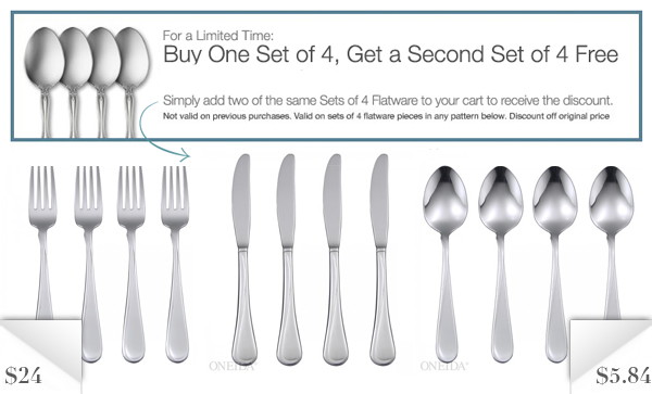 coupon for oneida flatware