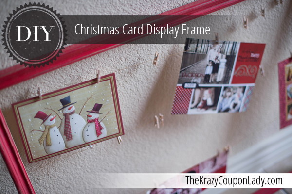 Repurpose an Old Frame as a Christmas Card Display!