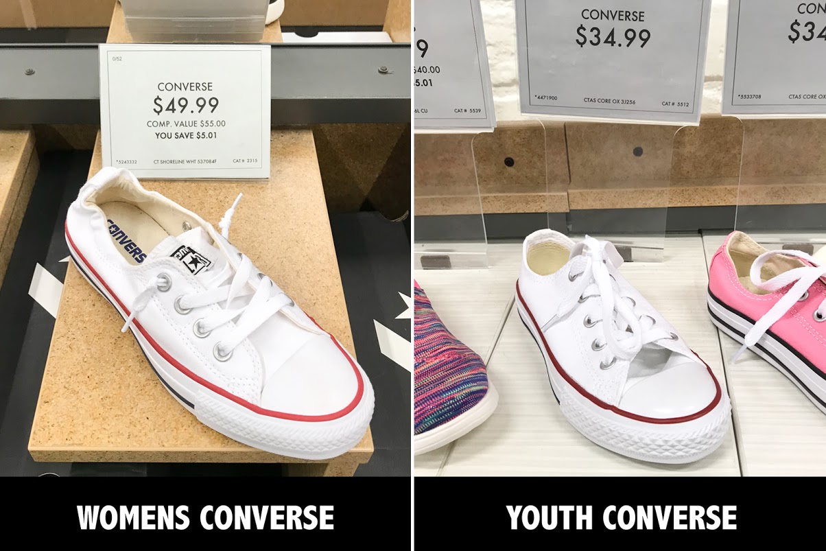 converse size 2 youth