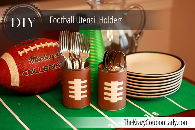 Easy-Peasy Football Utensil Holders