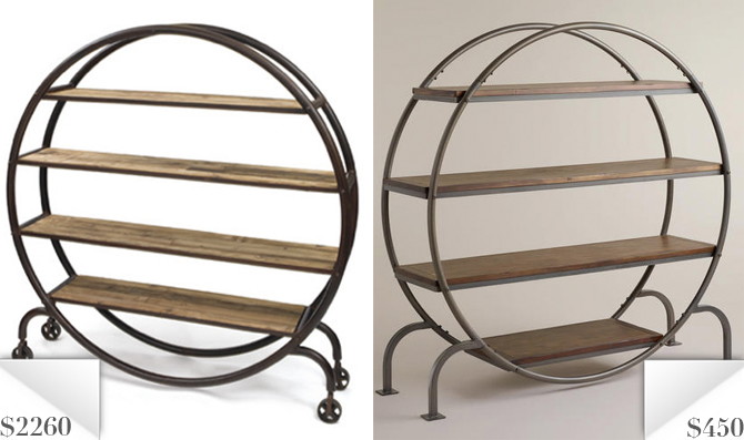 The Krazy Lady, Round Metal Bookcase