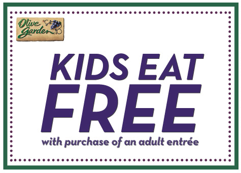 Kids Eat Free Coupon At Olive Garden The Krazy Coupon Lady
