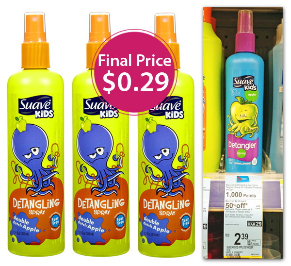 Suave Kids Detangling Spray, Only 0.29 at Walgreens! The Krazy