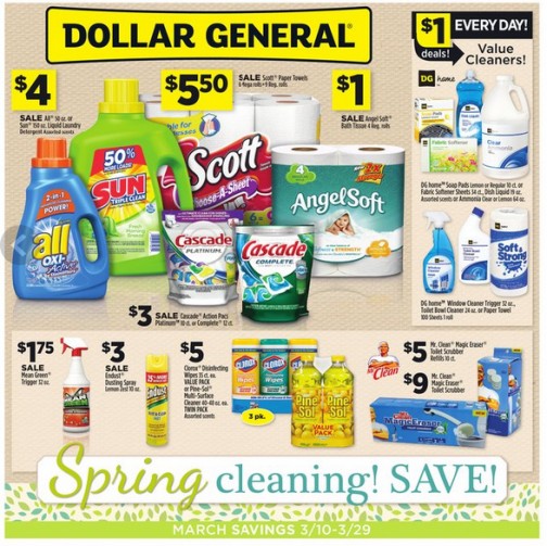 Dollar General Coupon Deals: Month of March