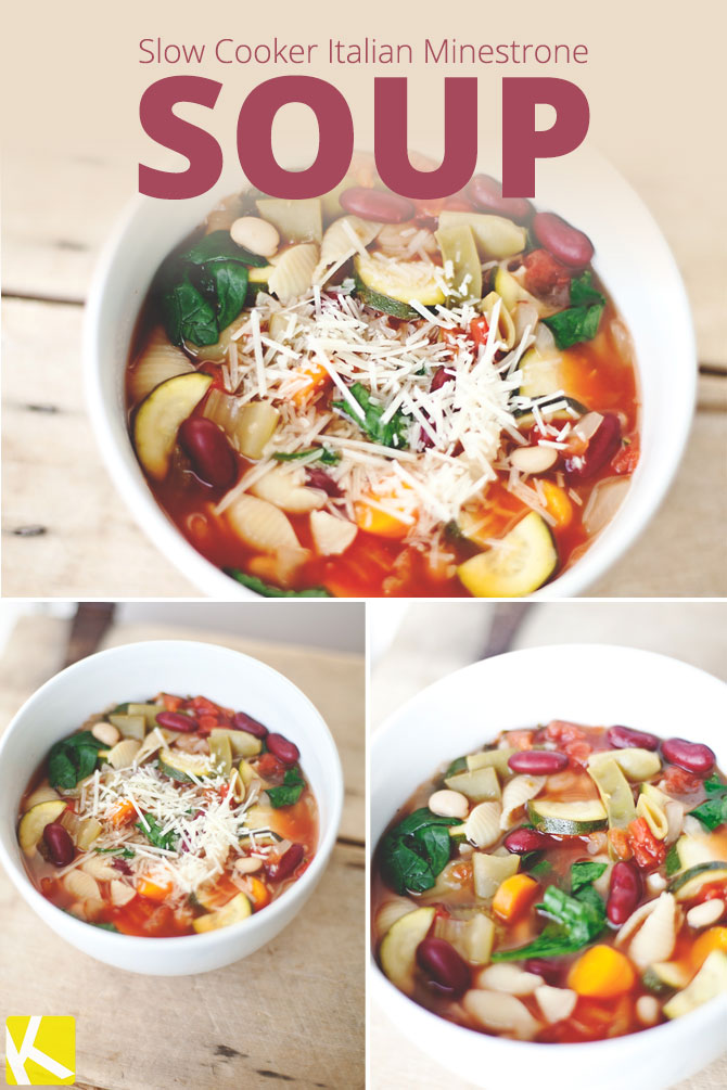 Slow Cooker Italian Minestrone Soup