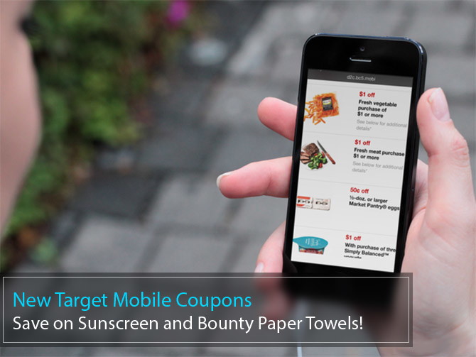 New Target Mobile Coupons—Save on Bounty and Banana Boat