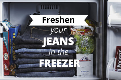 freezing jeans to clean them