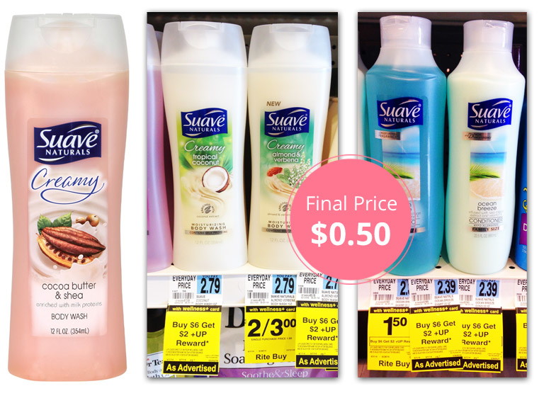 Suave Body Wash, Only 0.50 at Rite Aid! The Krazy Coupon Lady