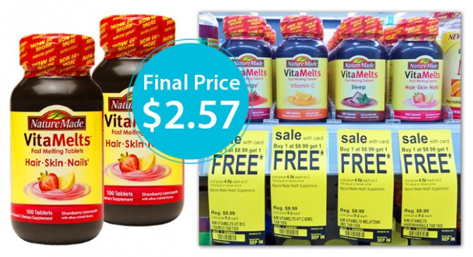 Nature Made Vitamelts Only 2 57 At Walgreens The Krazy Coupon
