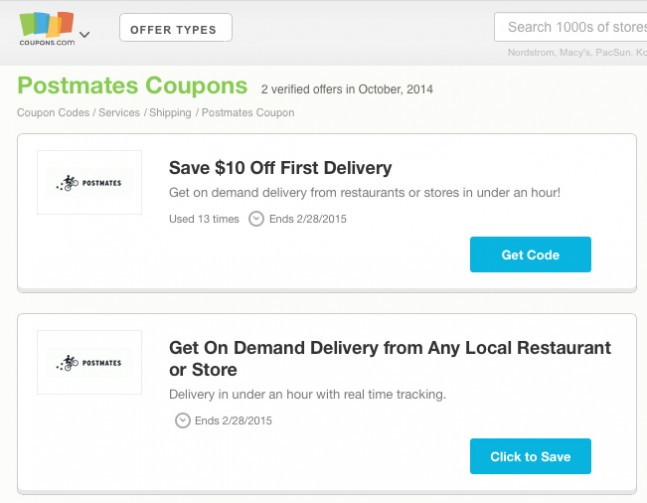 postmates coupon new user