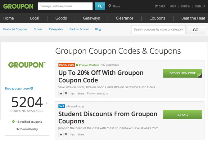 Groupon select