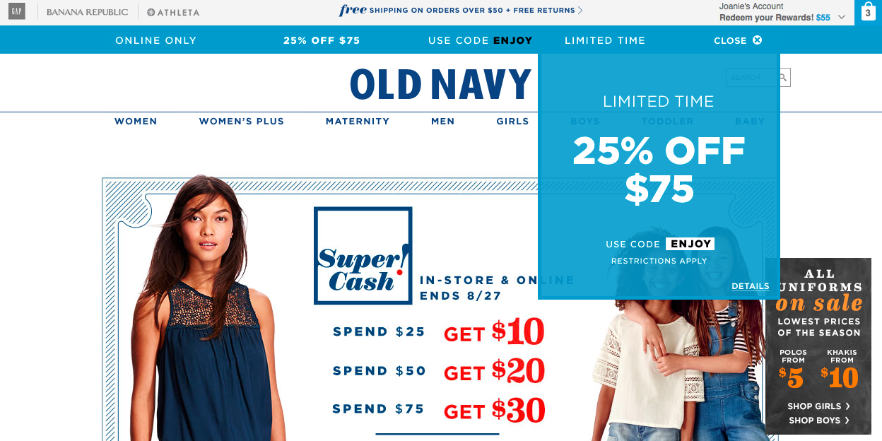 gap inc online sales