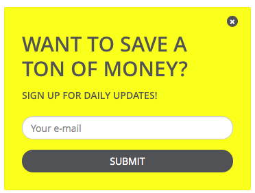 email sign up