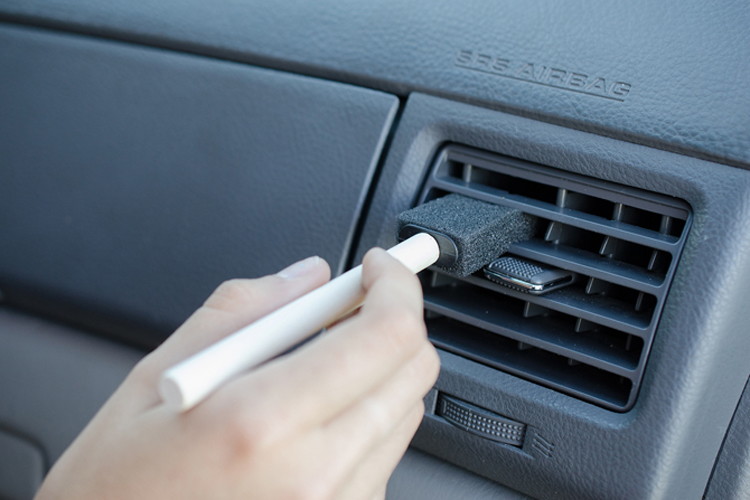  Dust your A/C vents with a foam craft brush.