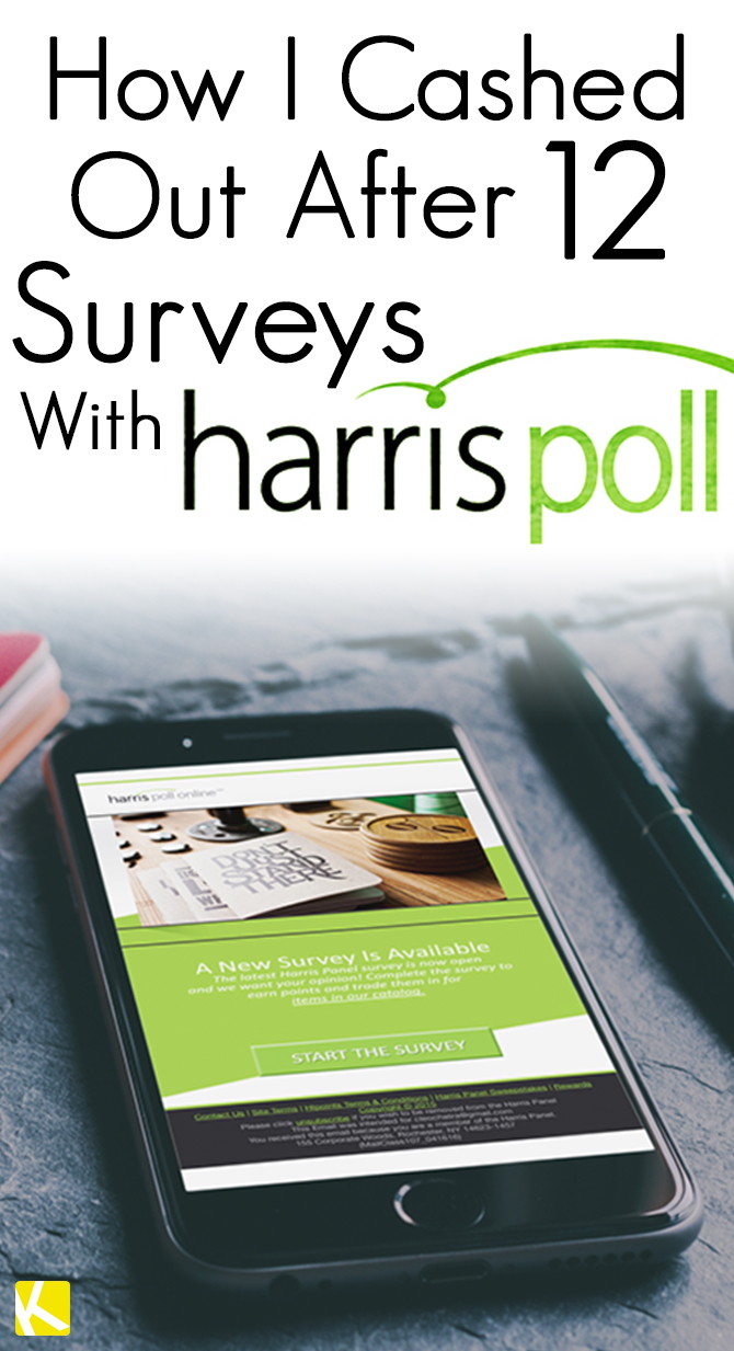 How I Cashed Out After 12 Surveys with Harris Poll