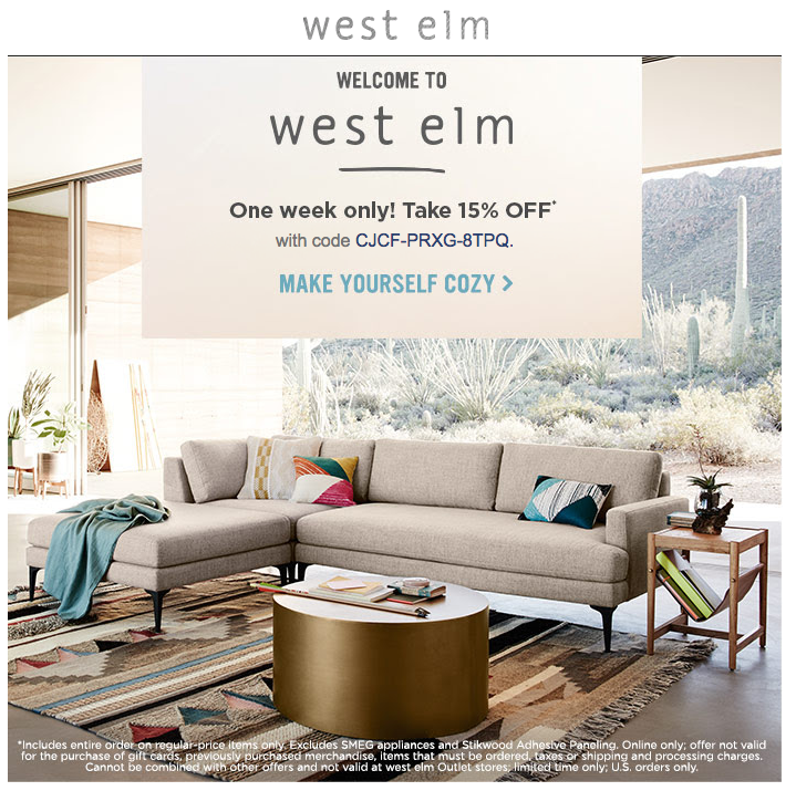 West Elm Furniture Store Coupons