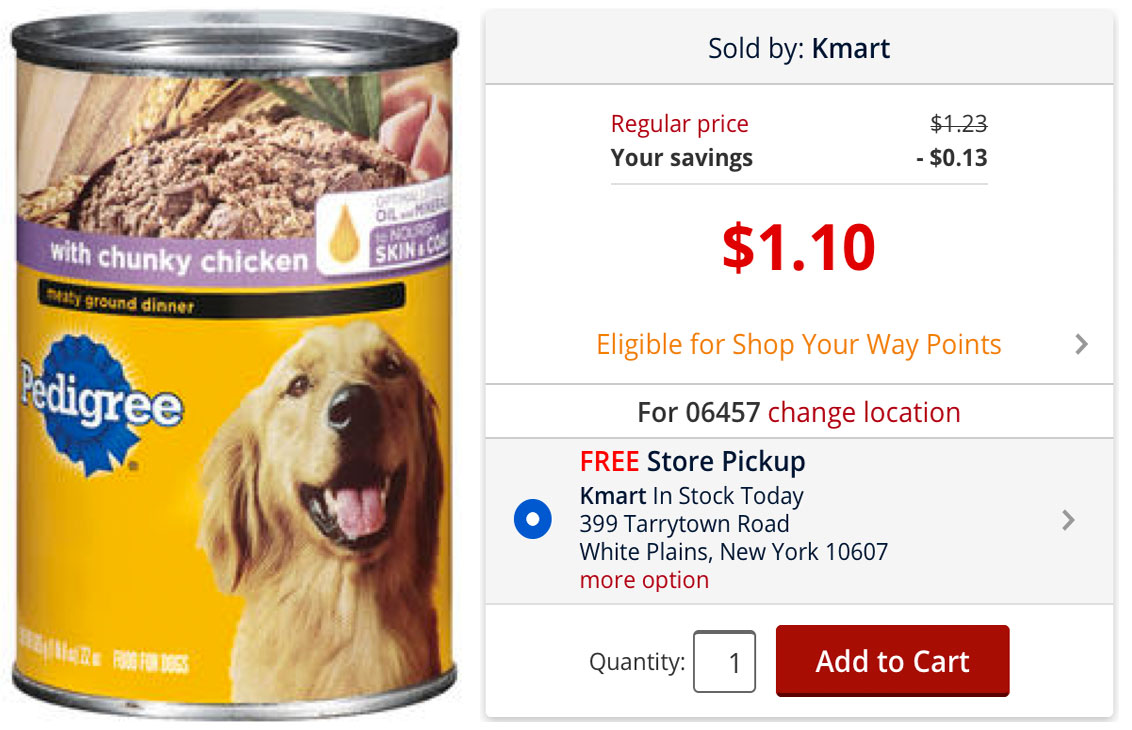 kmart dog food