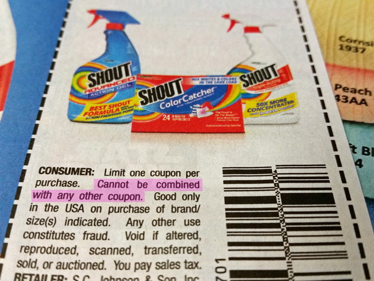 what does limit one coupon per item mean