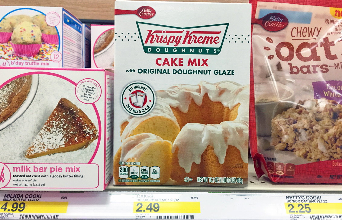 Krispy Kreme Cake Mix, Only 1.25 at Target! The Krazy Coupon Lady
