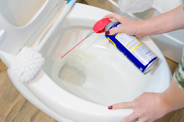 Clean your toilet with WD-40.