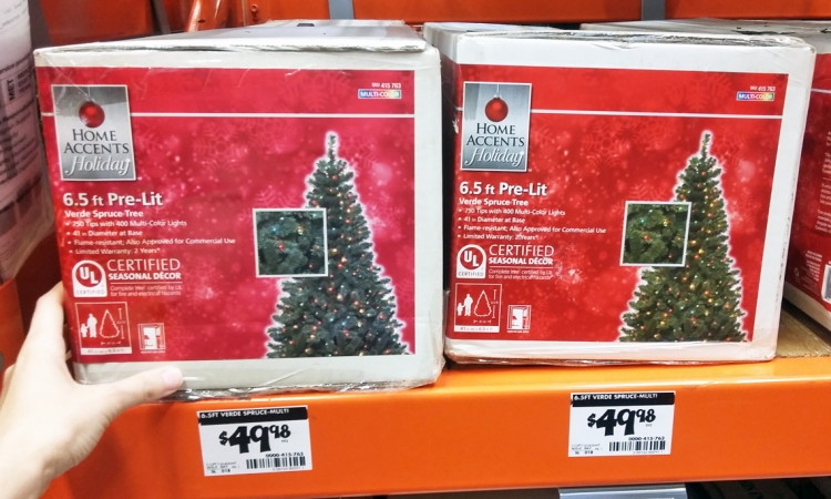 Home Depot: 6.5 Ft Pre-Lit Christmas Tree, $49.98 Shipped! - The Krazy Coupon Lady