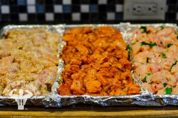 Season a meat three different ways using one pan.