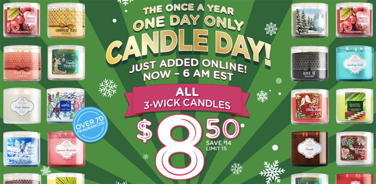 Bath Body Works 3 Wick Candles Only 850live Online