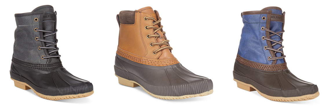 mens duck boots tommy hilfiger