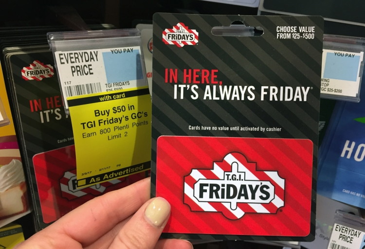 1 T G I Fridays Gift Card 50 00 Regular Save On Valentine S Day With Ed Cards At Rite Aid