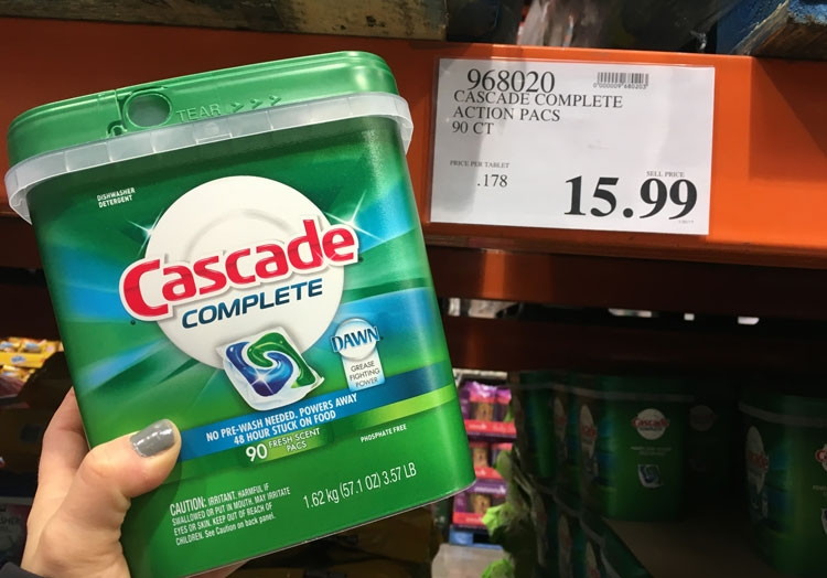 Cascade Complete 90-Count ActionPacs, $11.99 at Costco