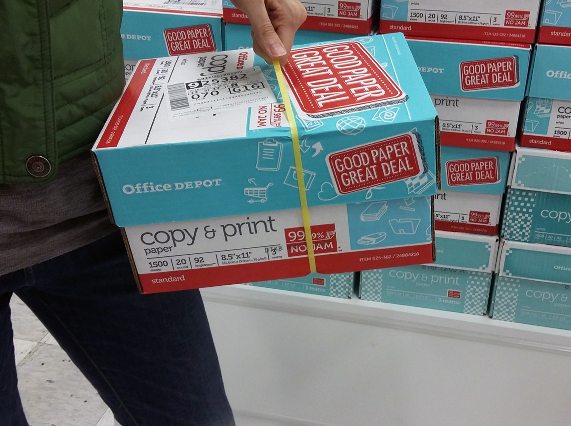 Office Depot Copy Print Paper 3 Ream Case Only 2 00 The