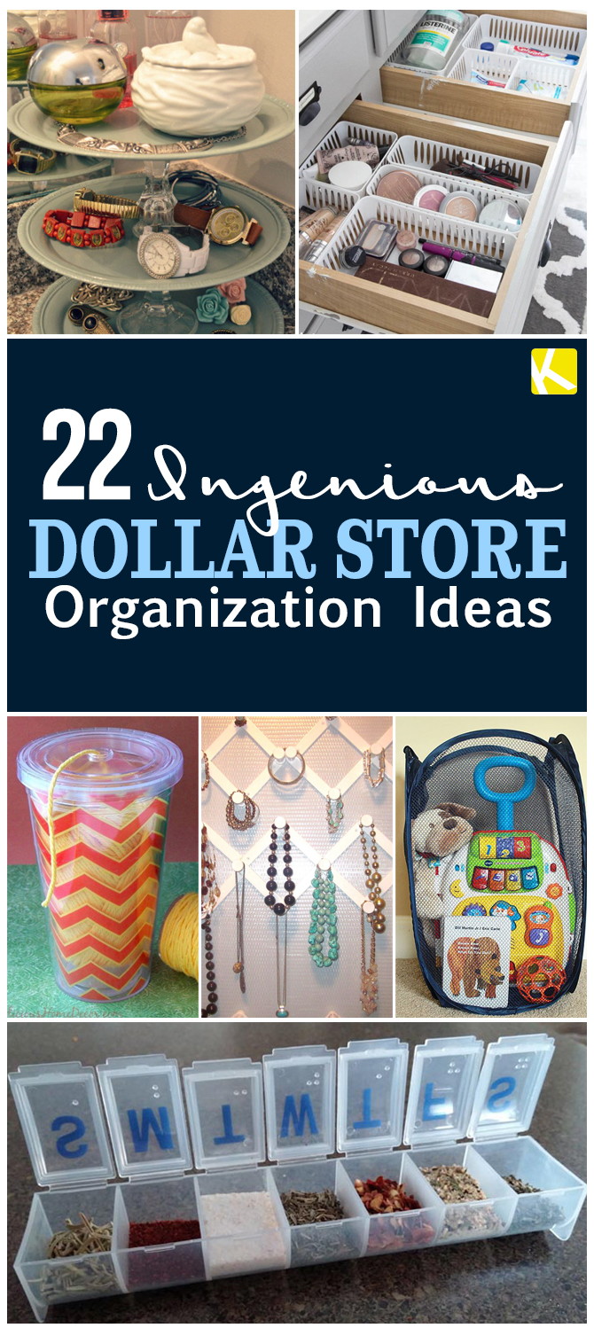 22 Ingenious Dollar Store Organization Ideas