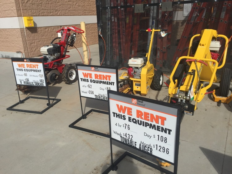 how much to rent a mini excavator at home depot