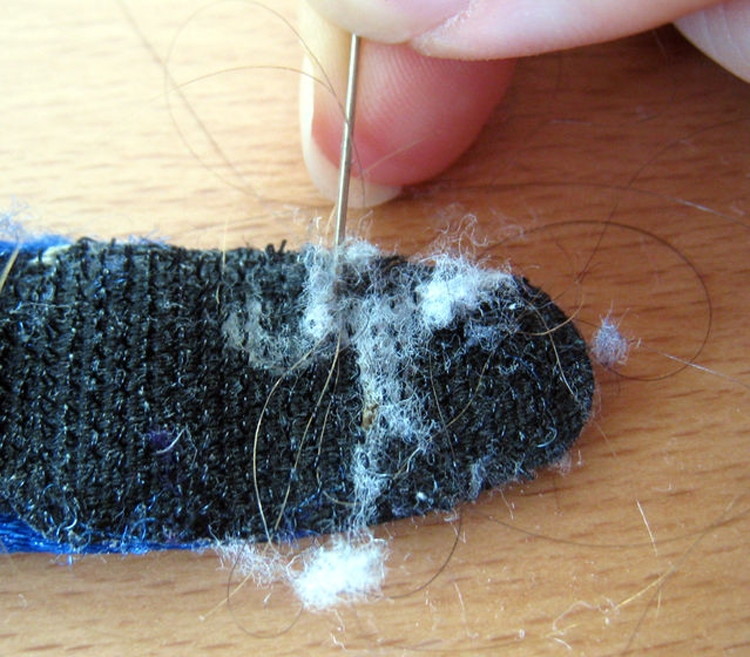 Use the rough side of velcro.