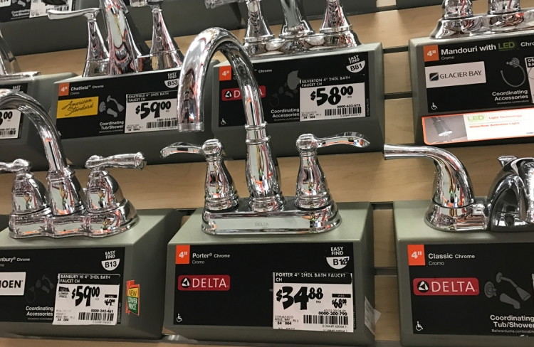Home Depot Delta Shower Heads Bathroom Faucets Starting At