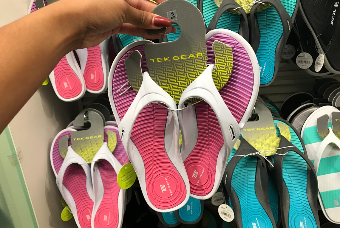 kohl's tek gear flip flops