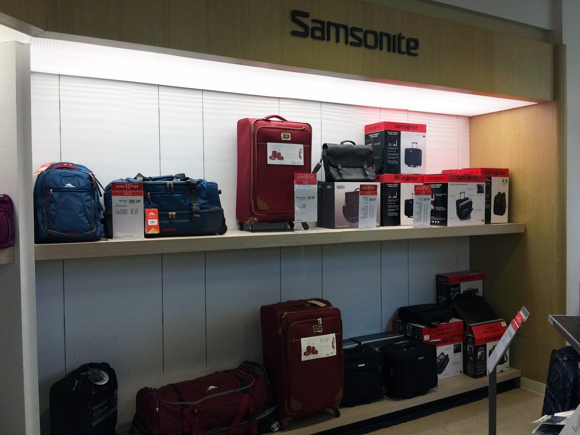 jcpenney samsonite luggage sale