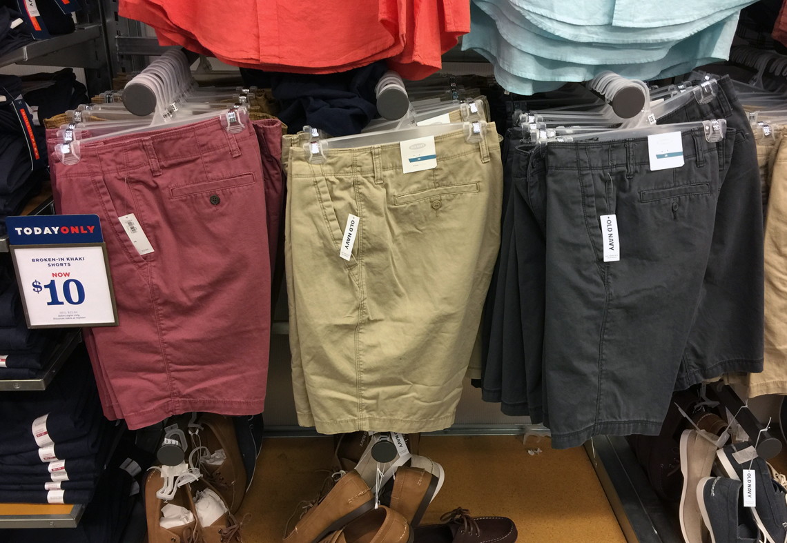 old navy mens denim shorts