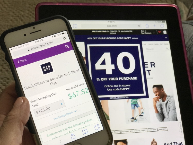 gap mobile coupon