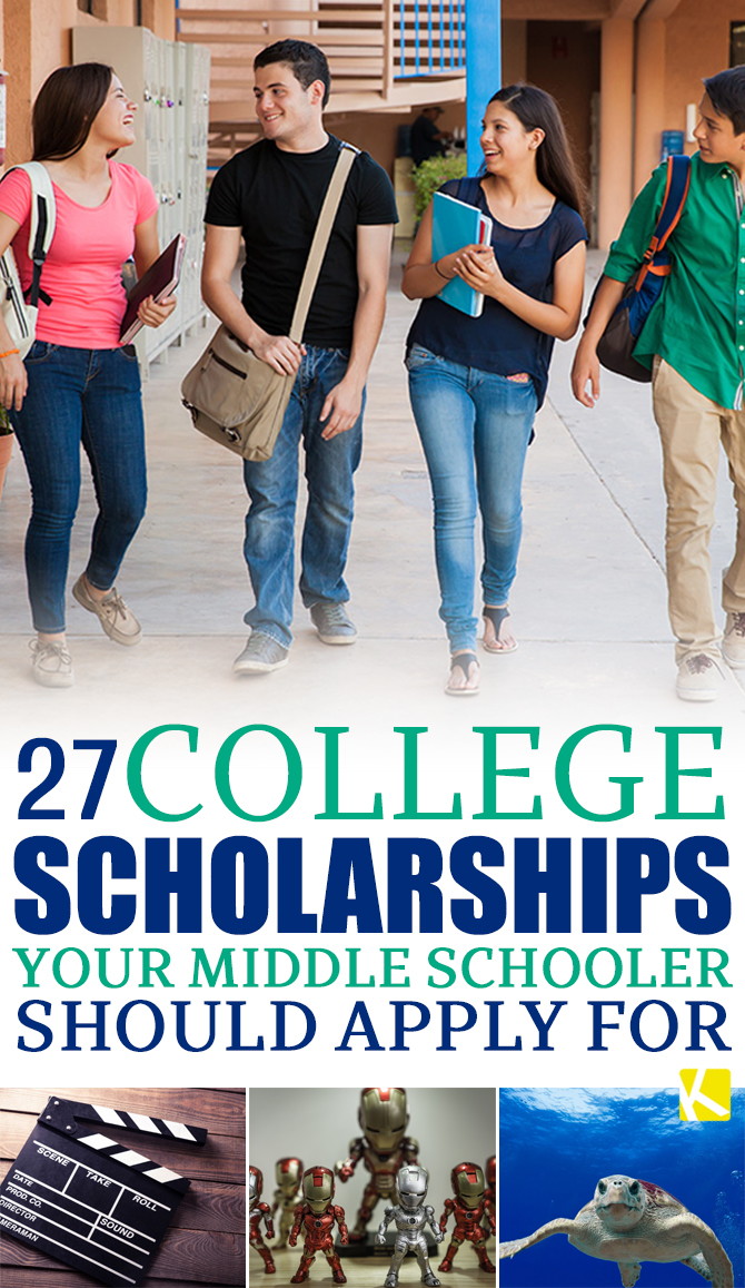 27 College Scholarships Your Middle Schooler Should Apply for