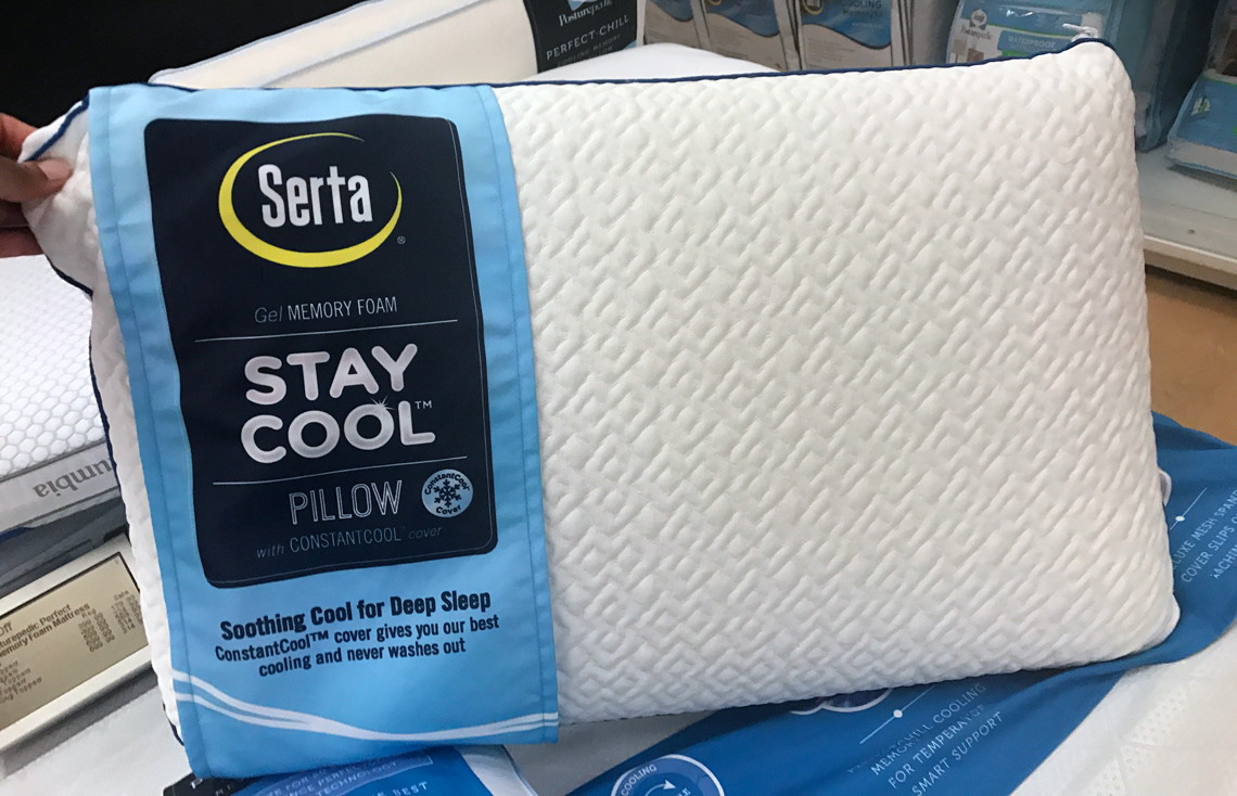 serta staycool gel memory foam pillow