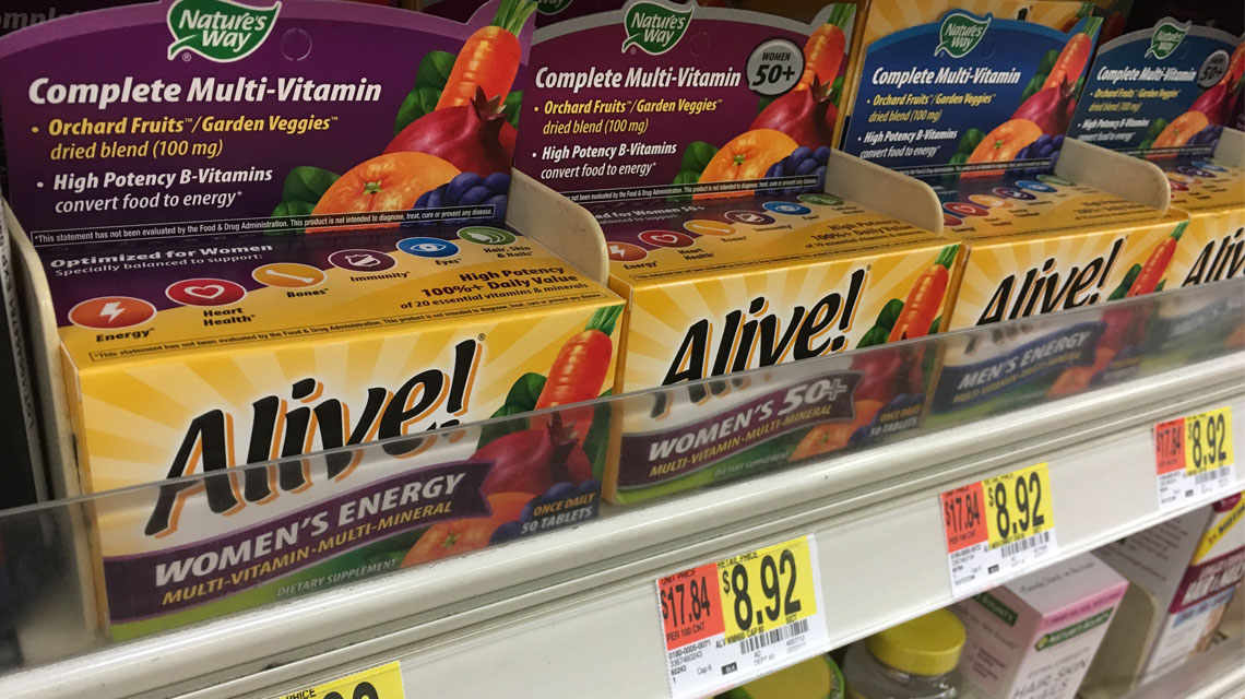 5 00 Savings Nature S Way Alive Multi Vitamins Only 3 92 At