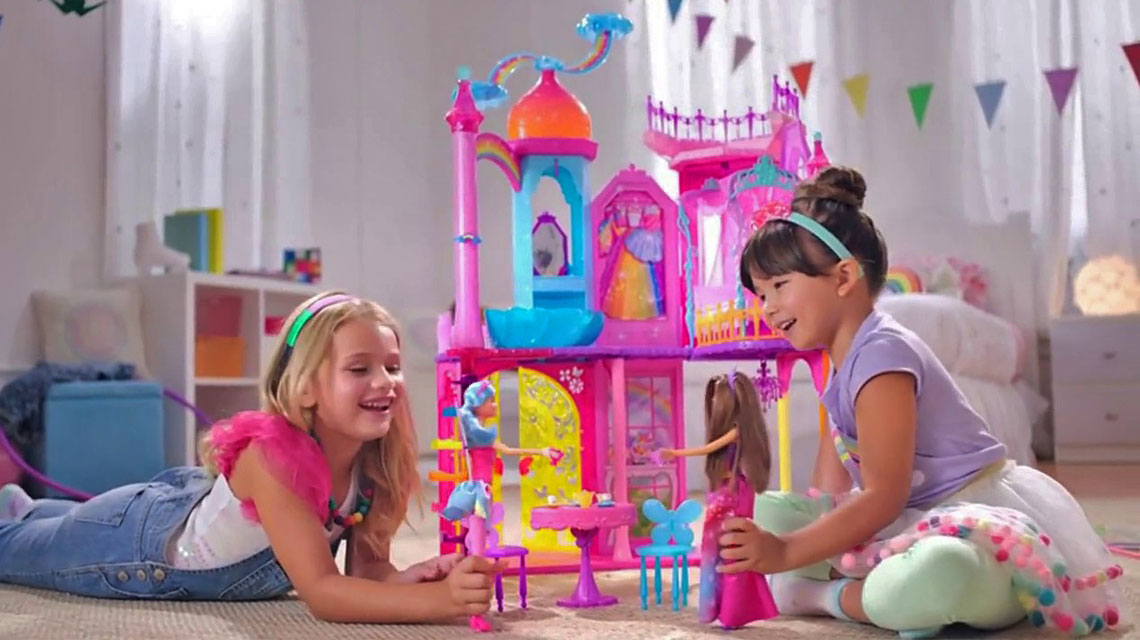 barbie rainbow cove castle playset
